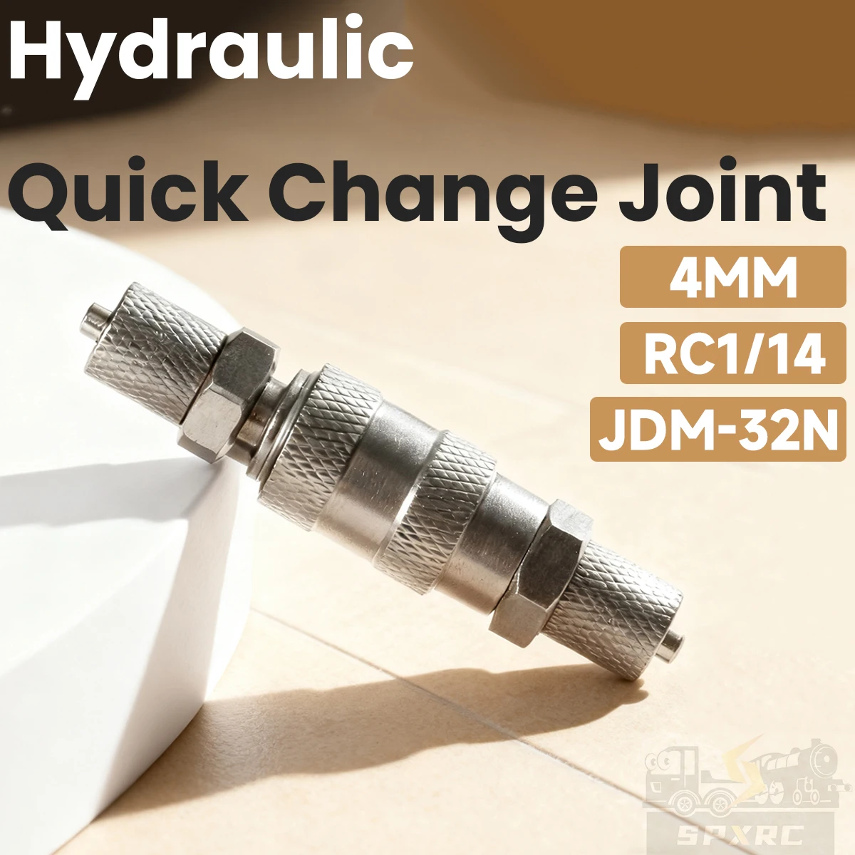 

4 мм гидравлическая быстросменная металлическая масляная насадка JDM-32N для 1/14 Tamiya RC грузовик трактор экскаватор погрузчик модель детали JDMODEL