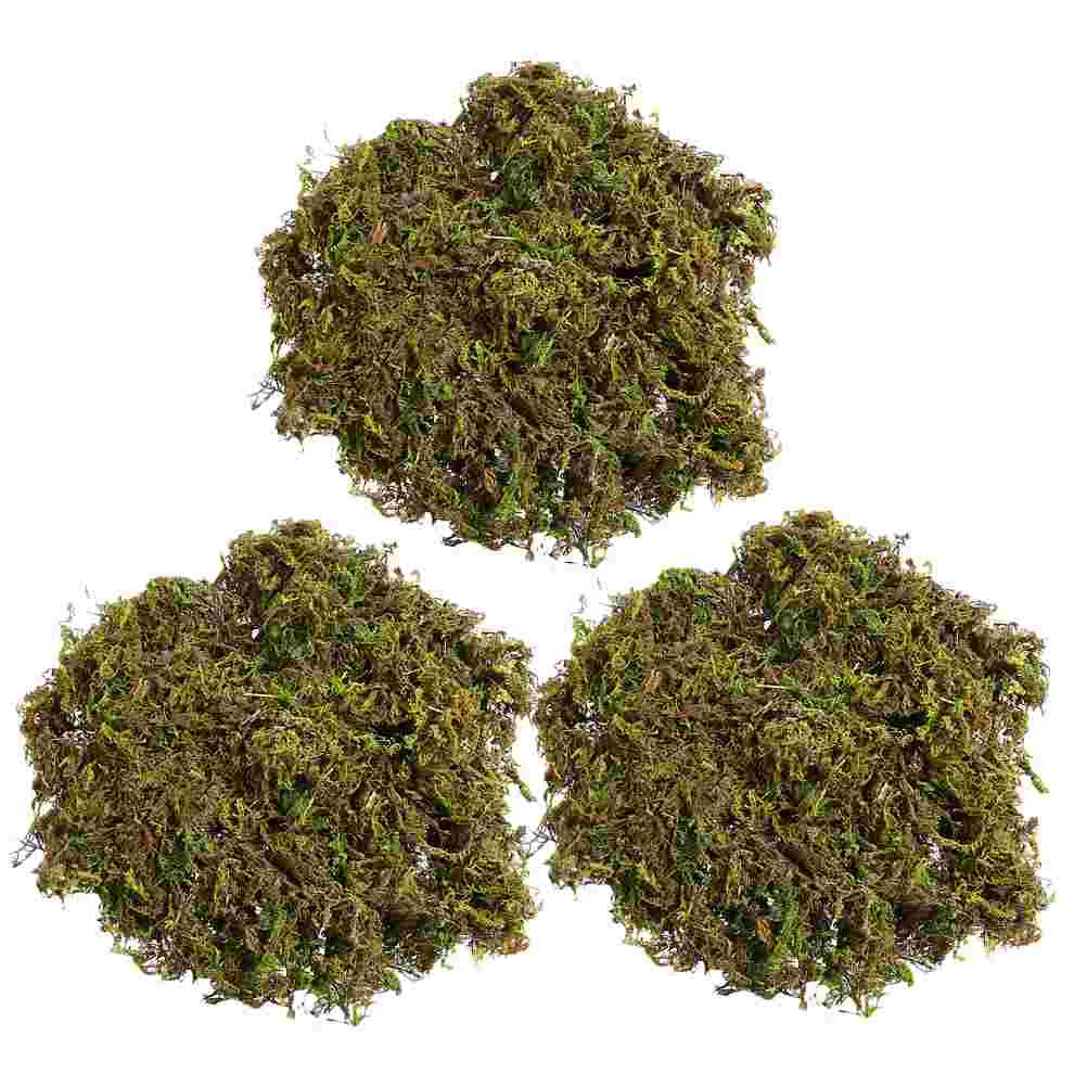 

3 Packs Moss Artificial Moss Preserved Floral Decorative Moss for Dressing Potted Plants Terrariums 150g