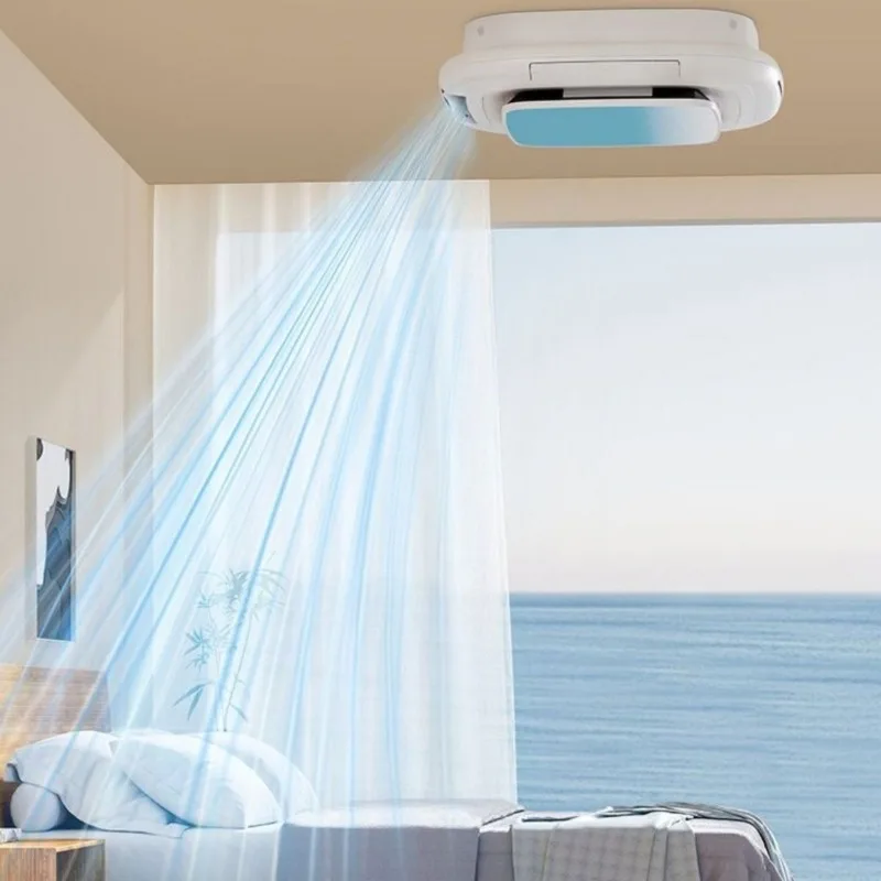 Bladeless fan light full spectrum eye protection, bedroom ceiling light invisible restaurant ceiling fan light removable