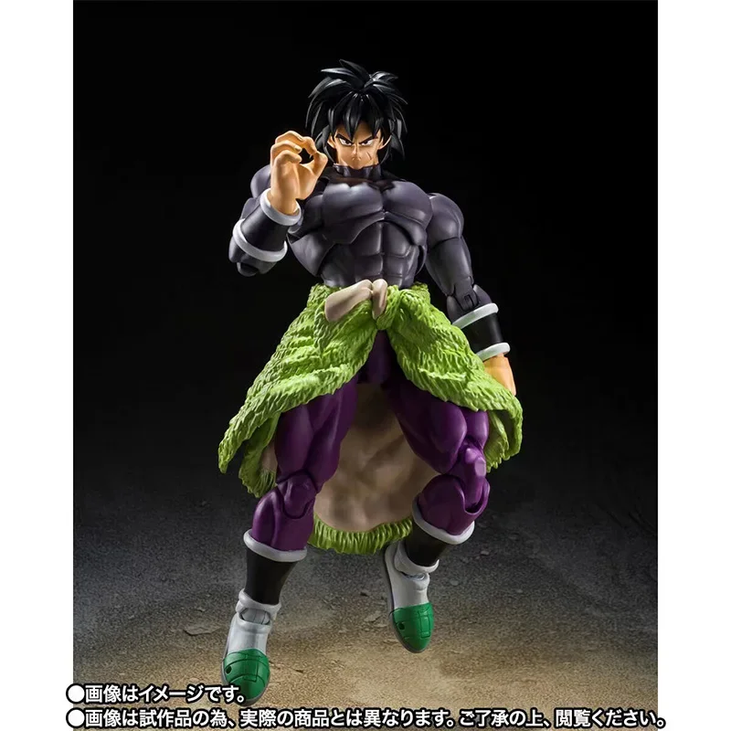 Original BANDAI S.H.Figuarts Broly Super Hero Dragon Ball Black Hair In Stock Anime Action Collection Figures Model Toys