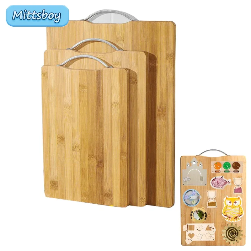 Montessori Toy Busy 20/30/40/50 Cm Wood Board Bottom Accessories Early Education Wooden Toys For AgedChildren's Busy Board Game