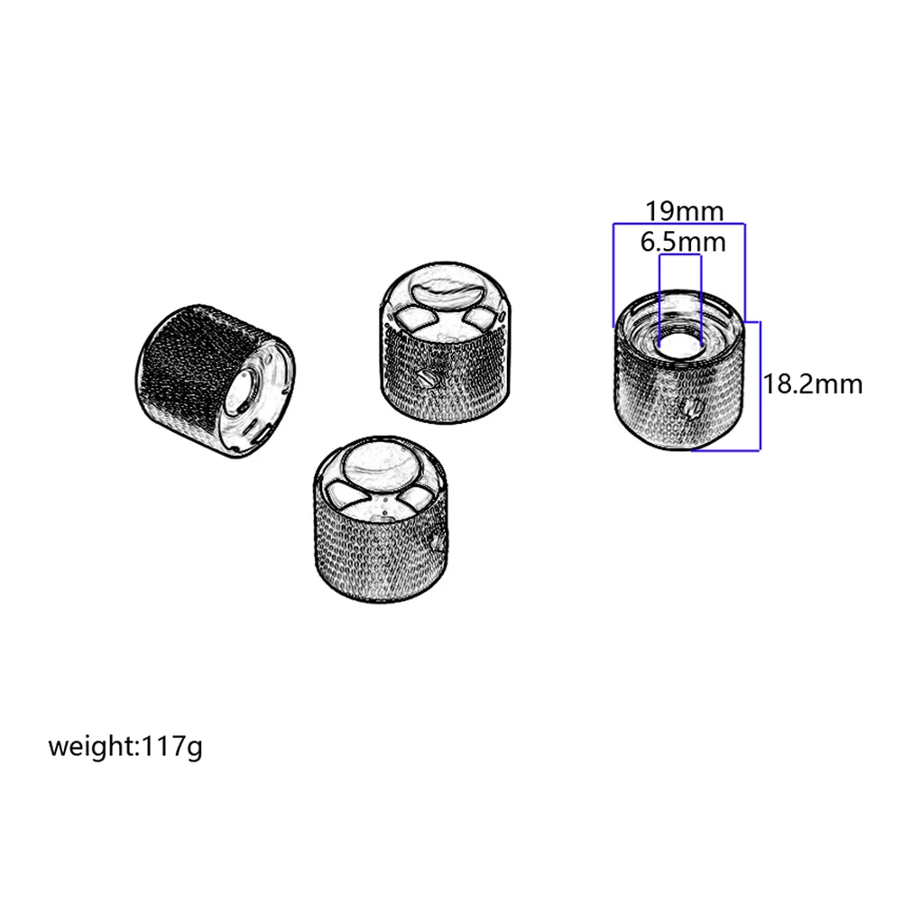 

4 Pcs One-piece Screw Knob Electric Guitar Knobs Control Metal Volume Musical Instrument Sound