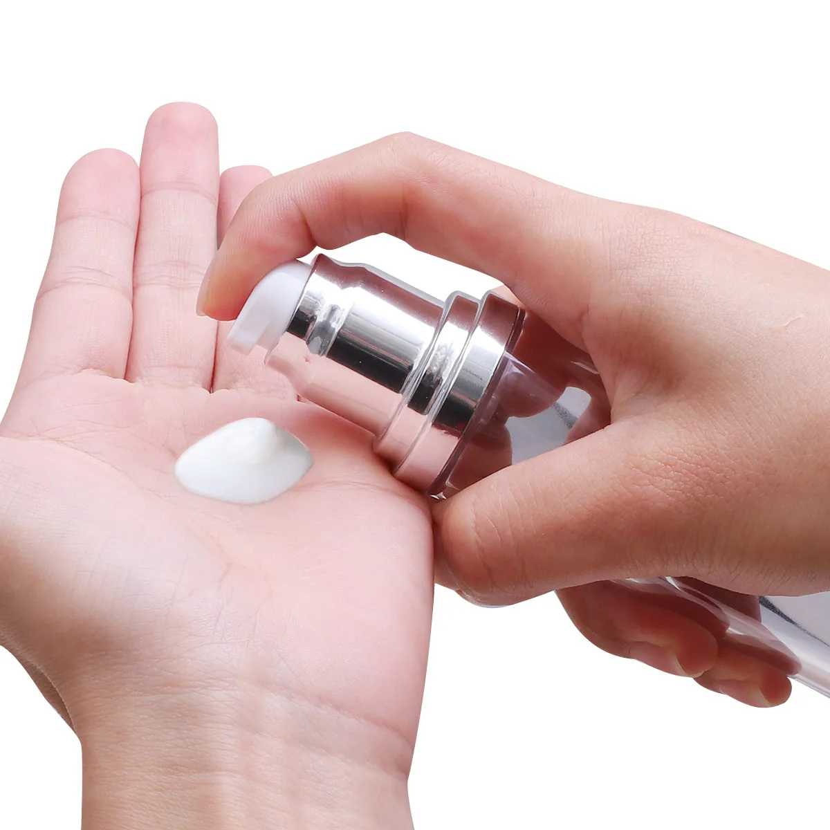 

3pcs Travel Pump Bottles Refillable Leakproof Mini Containers for Lotion Dispenser Empty Makeup Pump Portable