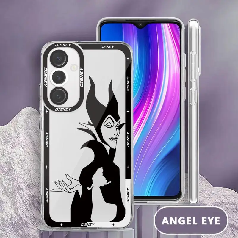 Disney Villains Case for Samsung Galaxy A54 A14 A52 A53 A12 A13 A34 A23 A33 A50 A21s A71 A32 A51 Angel Eye Clear Phone Cover