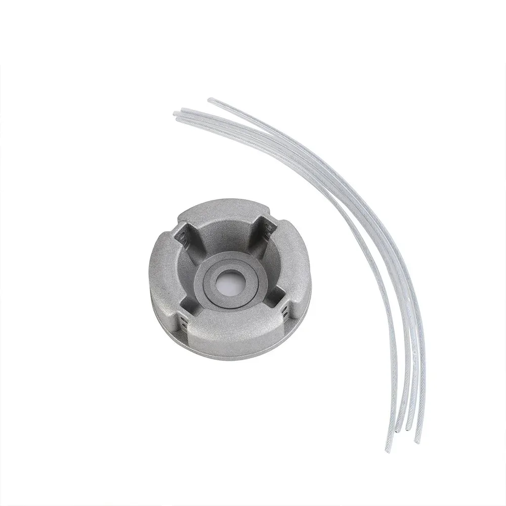 Universal Aluminum Alloy Weed Trimmer Head Nylon Steel Cutting Line Replacement Accessory For Lawn Grass Mower Trimming Work