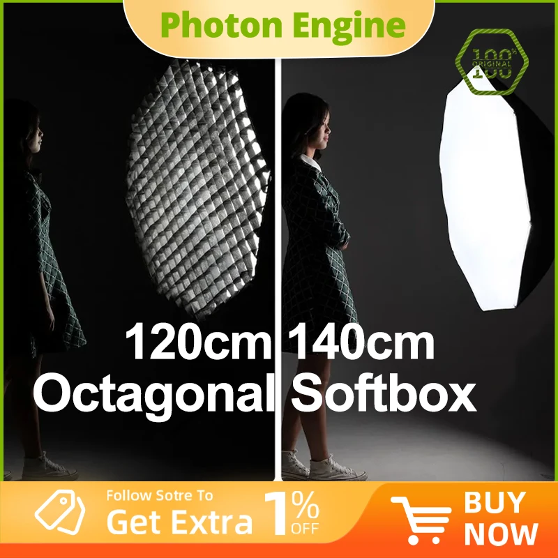 

Large Softbox AMBITFUL 120cm 140cm Rectangular Octagonal Honeycomb Grid Softbox Reflector Softbox for Bowens Mount Studio Flash