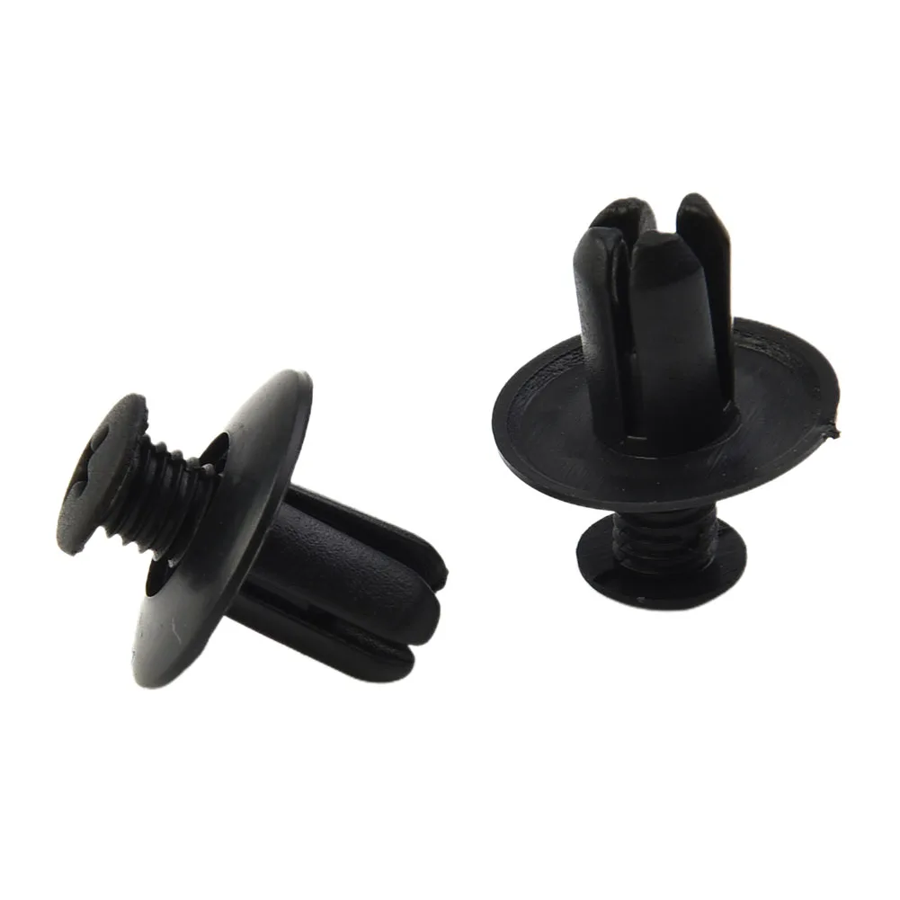 100pcs 8mm Auto Plastic Fasteners for For fender Mounting Clips Used on Car Bumpers Doors Trunk Liners and Underbody Components