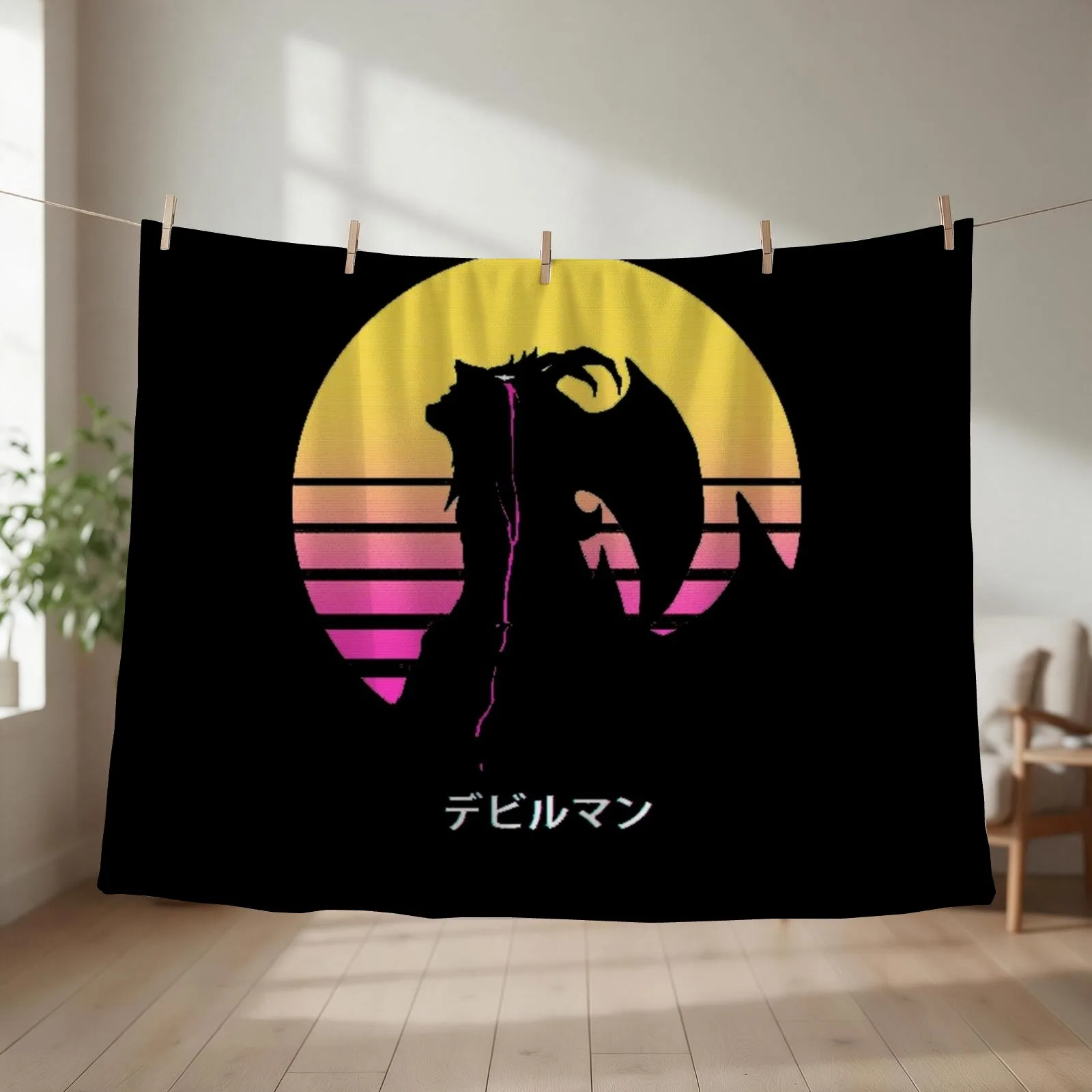 Devilman - Akira Fudo Colorful Moon Design in all Products Throw Blanket Warm Retros Luxury Thicken Sofa Quilt Blankets