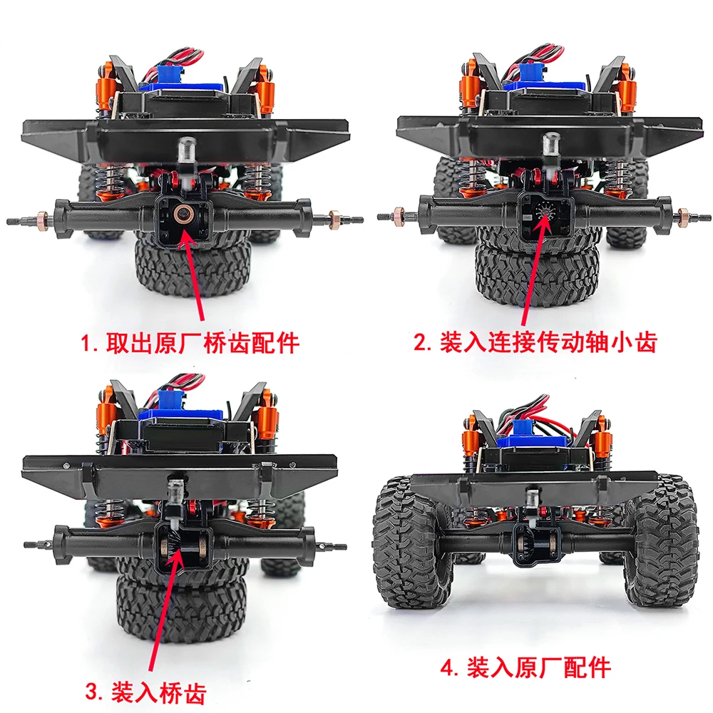 AXSPEED 22/12T 24/12T 26/12T Stahl Overdrive Underdrive Helical Gear für 1/18 RC Crawler Axial TRX4M Upgrade Teile – Detail 17