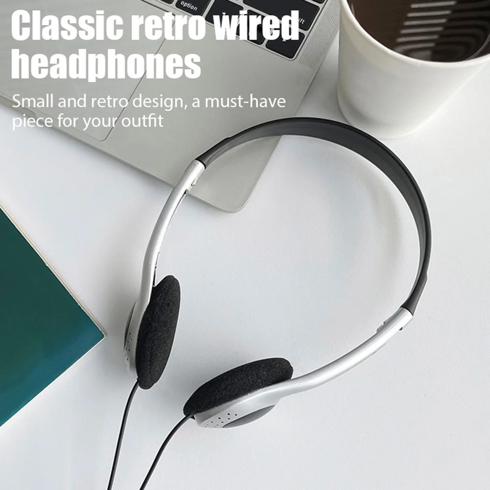 3.5mm Wired Headphones Universal Gaming Headset No Microphone Noise Cancelling Sports MP3 Earphones Wired Stereo Headsets New