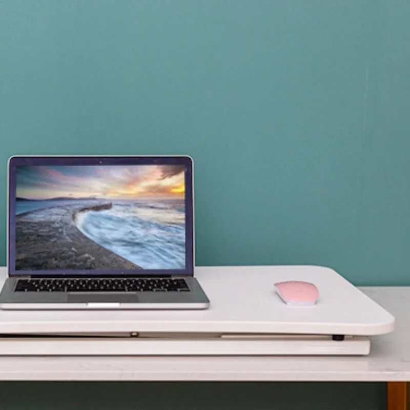 Simple and Adjustable Vertical Office Desk Portable Laptop Workstation Foldable Vertical Lifting and Height Increasing Desk