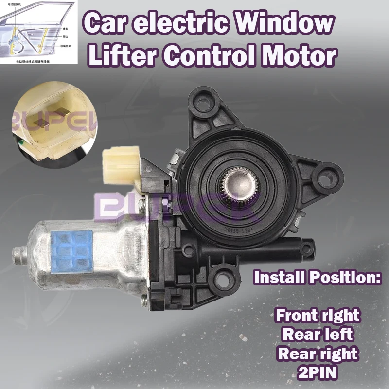

82460/83460/83450C5100 For Kia Sorento 2016 2017 2018 2019 Car Power Window 2PIN Motor Glass Lifter actuator replace original