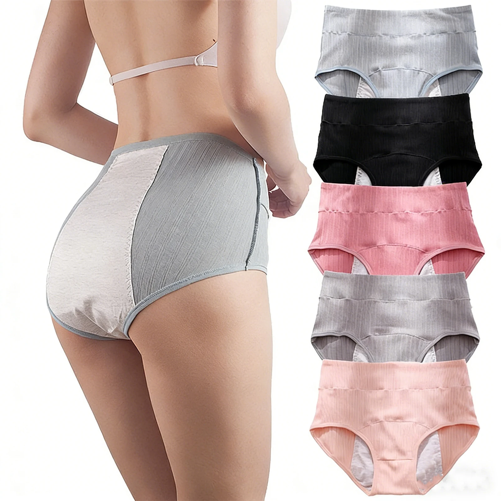 ハイウエスト生理用ショーツ ポケット付き 通気性 防水加工 - Boyshort Underwear のレビューと価格