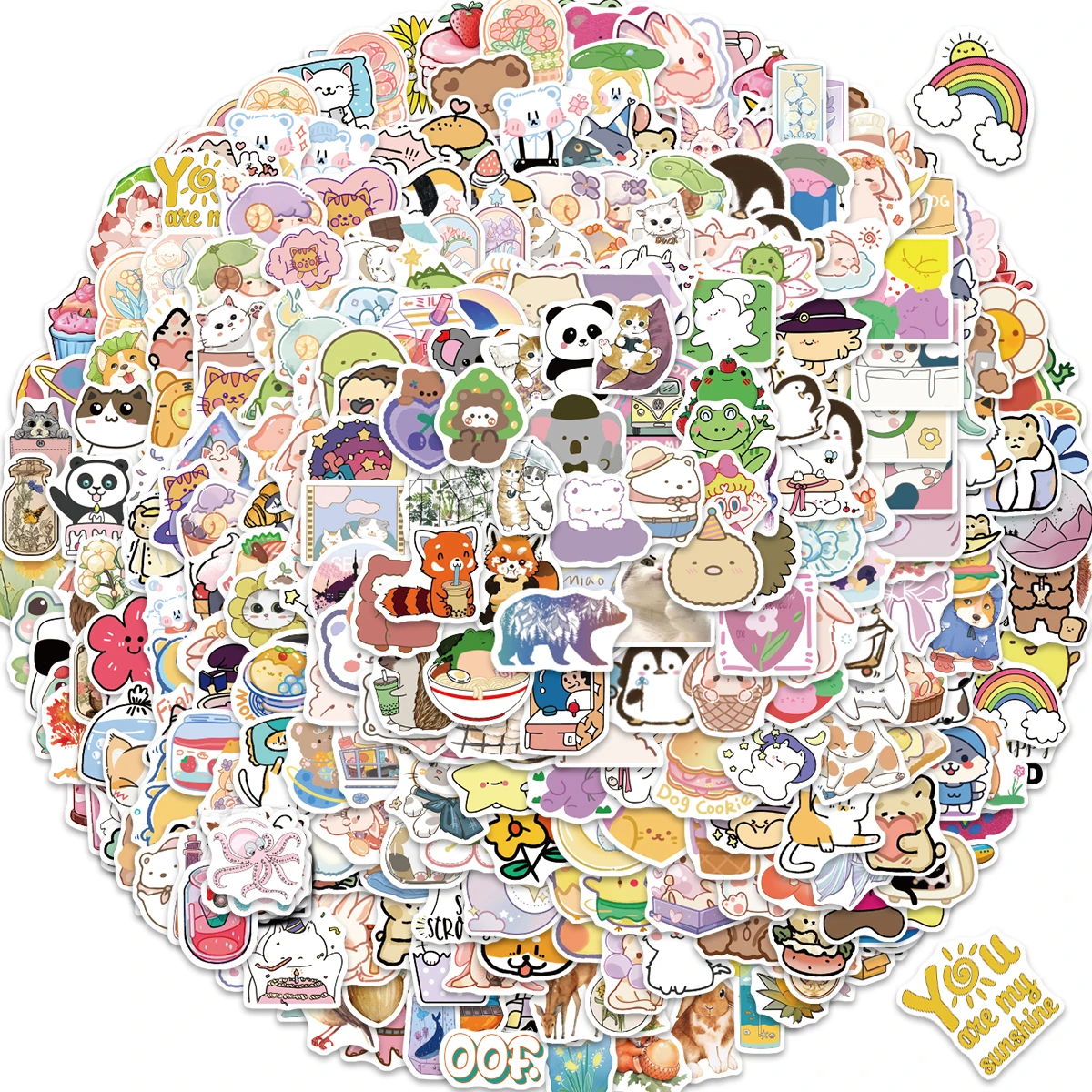 

600 шт., наклейки с животными, эстетика, водонепроницаемые наклейки, бутылка воды, скейтборд, ноутбук, телефон, наклейки для скрапбукинга, вечерние поставки