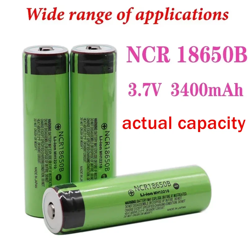 Original 100% NCR 18650B 3.7v 3400mah Batterie Au Lithium Rechargeable Pour Lampe De Poche Panasonic, Nouveau 18650