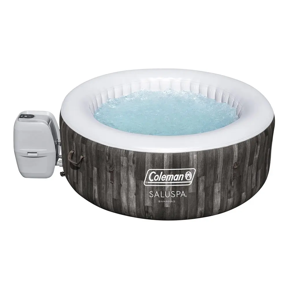 

90455 SaluSpa Bahamas 71Inch x 26Inch 4 Person Outdoor Portable Hot Tub Spa with 120 Air Jets, Pump, 2 Filter Cartridges, and T