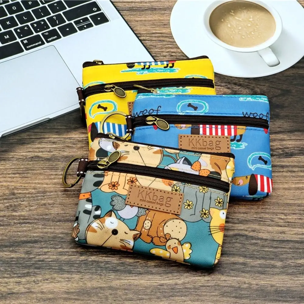 Cute Key Card Holder Storage Bag Cartoon Small Money Bag Lightweight Animals Wallet Boy