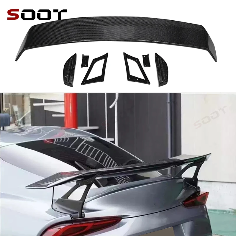 

For Toyota Supra A90 A91 MK5 2019+ Carbon Fiber Tail finsV Style Spoiler Upgrade Trunk Spoiler Flaps Rear Wing Auto Parts