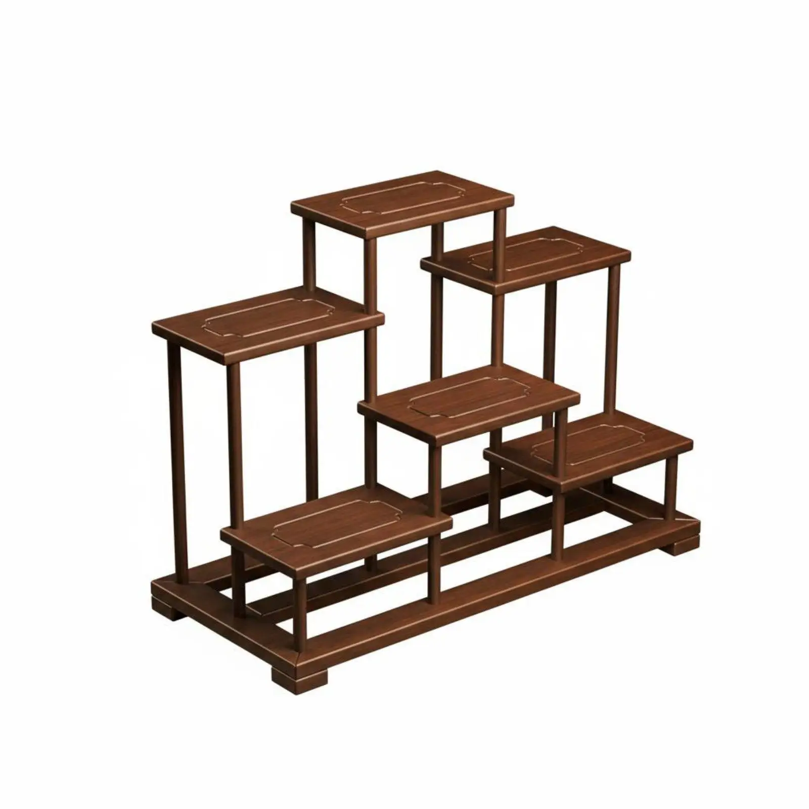 Multi Tier Shelf Organizer Solid Wood Table Shelf Small Corner Shelf Display for Tabletop Collections