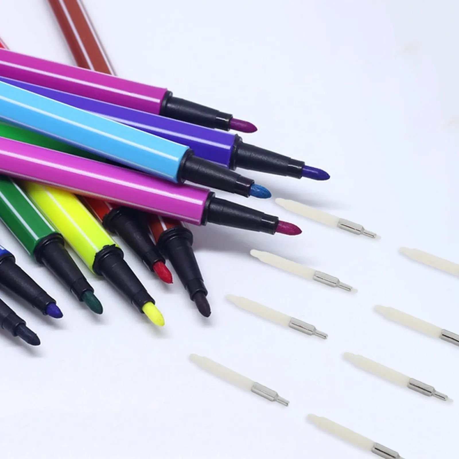 15Pcs Metal Nylon Paint Marker Nibs Refillable Fine Point Replacement Tips for Precision Artwork DIY Craft Stationery Marking