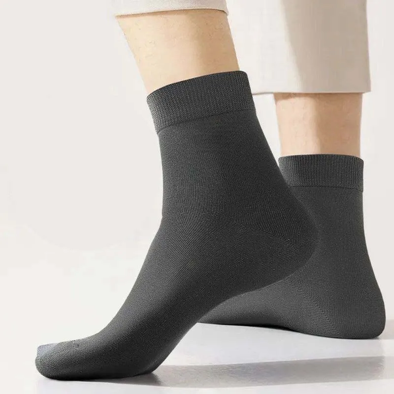 

Men's 5 Pairs Breathable Comfortable Socks Office Casual Business Sock for Sneakers Shoes Stocking Work Socks for All Seasons