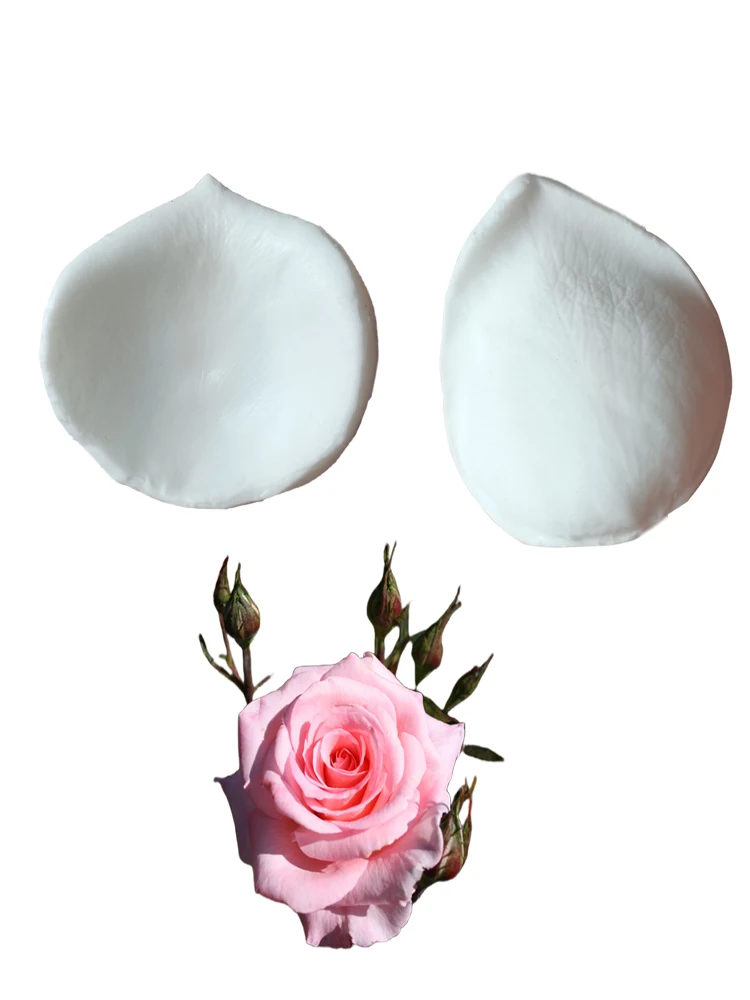 2pcs Rose Petals Veiner Sugar Tool Meridians Flower Silicone Cake Mold Simulation Gum Paste Mould M2990