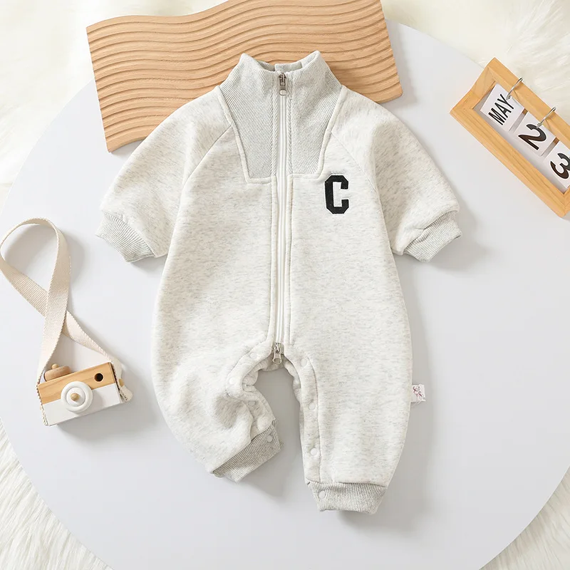 Babykleidung Kleinkind Dicker Strampler Herbst Winter Jungen Mädchen Reißverschluss Hochkragen Säugling Overall Neugeborenen Babykleidung – Detail 10