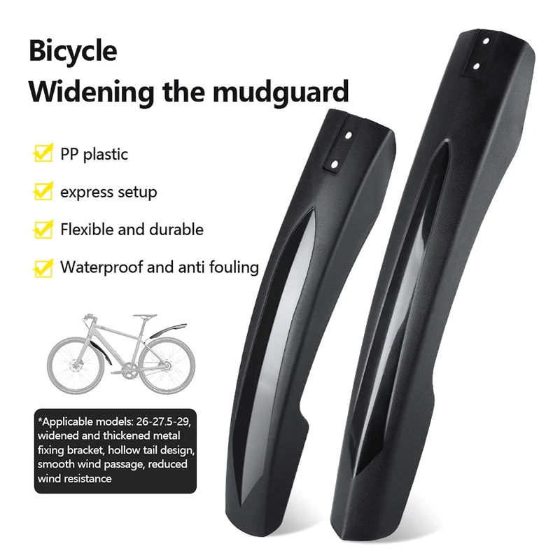 2Pcs Bike Fenders Mudguard Dustproof Bicycle Mud Guard Universal Bicycle Mudguard Splash Proof For 26 27.5 29 Inch Bike