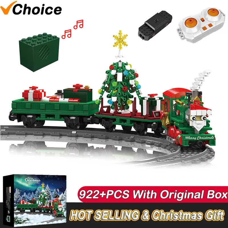 

2026 MOC Technical Racing Christmas Train Building Blocks RC Winter Holiday Assembly DIY Toys Best Christmas Gifts For Kid Decor