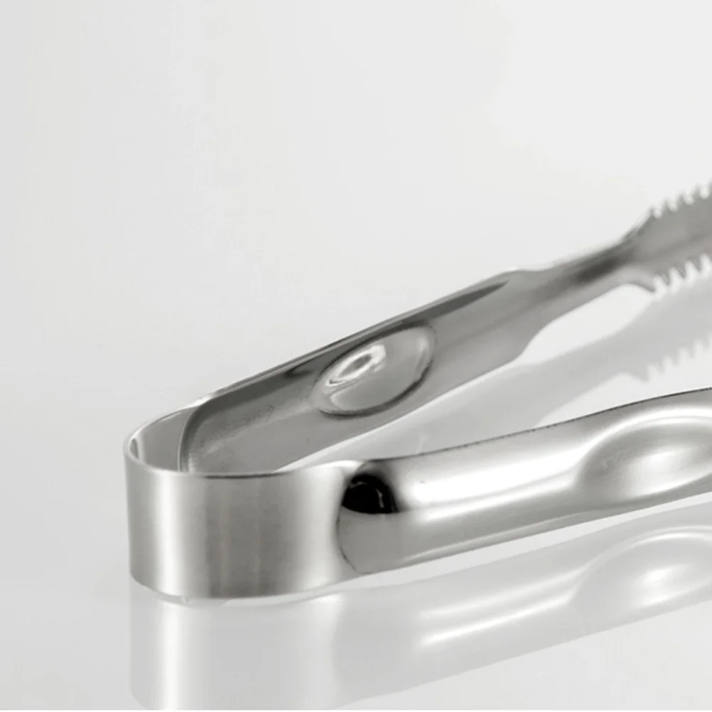 

3pcs Stainless Steel Ice Tongs Large Thickened Food Serving Tongs For Sugar Cube Ice Cube Lemon Slice Jelly Cookie Marshmallows