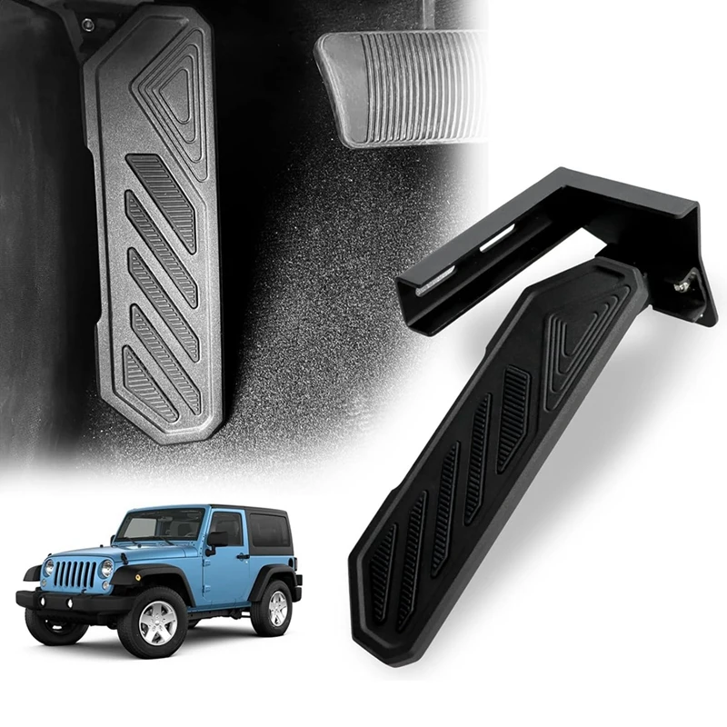 

Dead Pedal Foot Rest Pad For Jeep Wrangler JK 2007-2017, Left Side Panel Anti-Slip Foot Pedal Pads