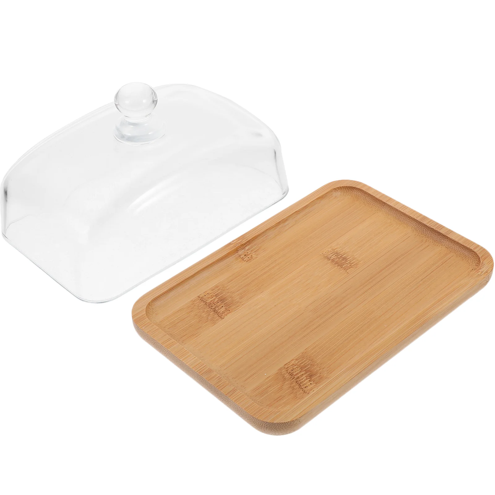 

Cake Pan Tray Multi-function Household Dessert Plate Bamboo Convenient Holder Supply