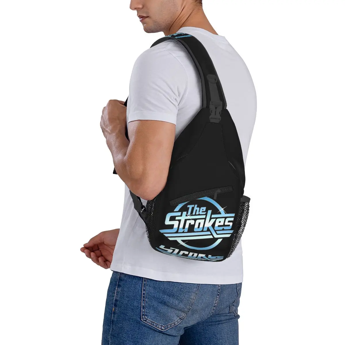 The Stroke-Mochila pequeña para deportes al aire libre, bolso de hombro cruzado en el pecho, mochilas de día divertidas, paquete de moda Retro