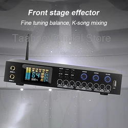 디지털 프리 이펙터 블루투스 사운드 박스, DJ 믹서 콘솔 앰프 스피커, 노래방용 무선 모니터링 시스템, 24W, 16 효과