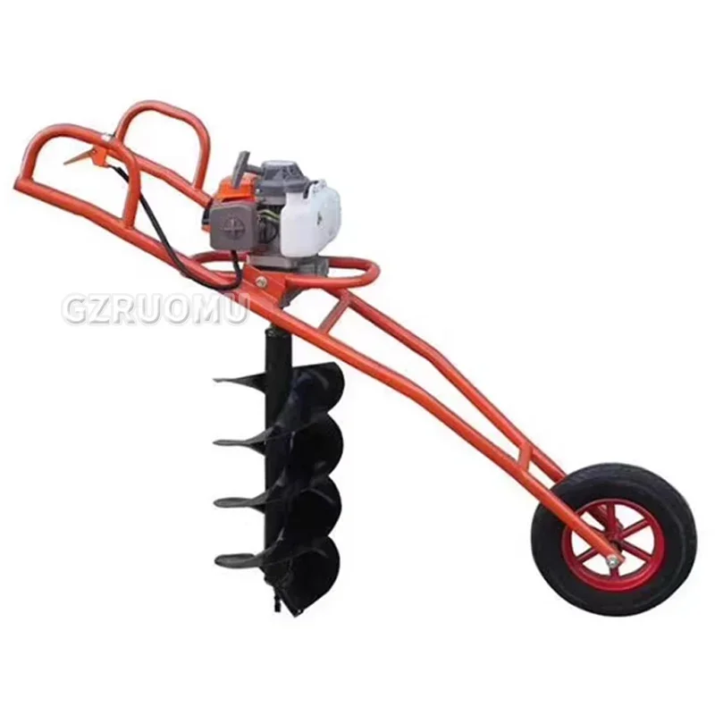 

Agricultural Drilling Pit Frame Hand Push Single Wheel Ground Drill Frame Agricultural Drilling Ground Drill Frame Gasoline