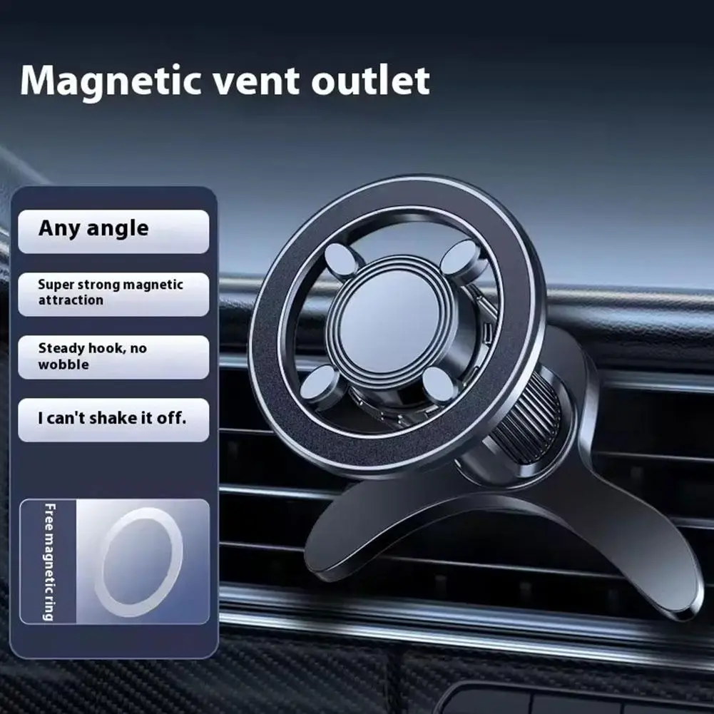 NEW Magnetic Car Phone Holder Stand Car Air Outlet Navigation Bracket For Magsafe Support GPS Mobile Bracket Auto Interior Decor image 3