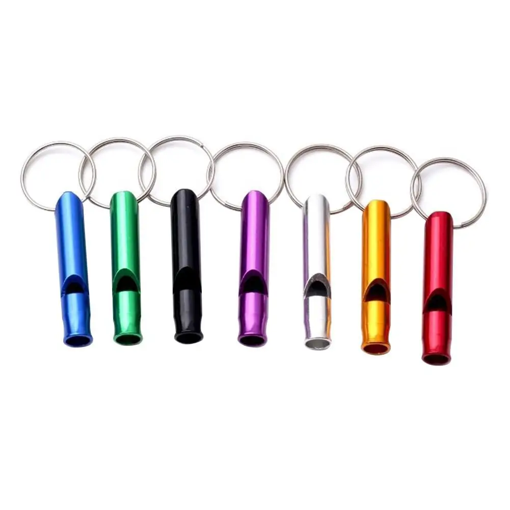 Outdoor multifunzionale Sleutel Hanger Survival Emergency Metal Mini Whistle Team portachiavi regalo dimensioni ciondolo 1 pz D2Q5