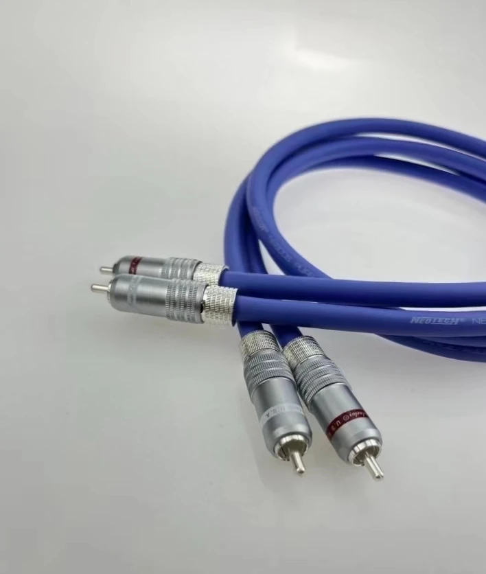 High quality Taiwan NEOTECH Bandung NEI800S HiFi RCA signal line cd power amplifier coaxial cable car DSP lotus wire 1 pair