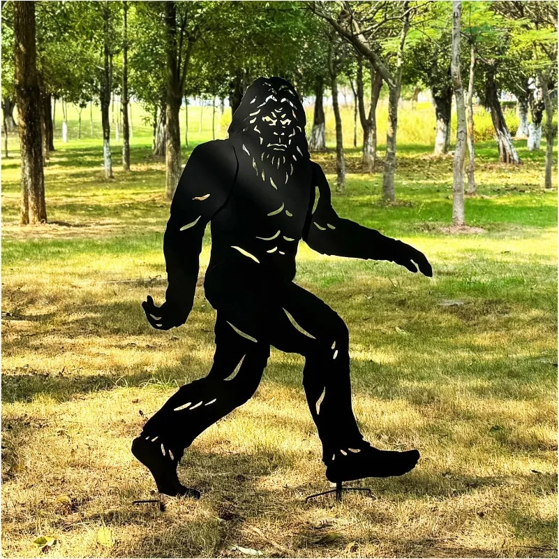 

4 фута металлический уличный декор большая нога Sasquatch подарки для мужчин/женщин статуи для двора искусства, патио, лужайки, для