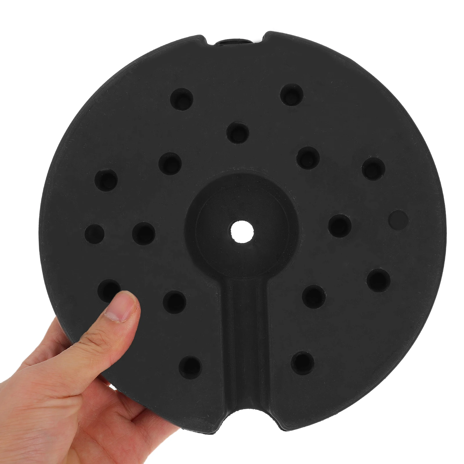 

Heavy Duty Weighted Base Plate Floor Holder Rubber Round Desk Stand Stable Use Compact Design Weighted Desk Lamp Base