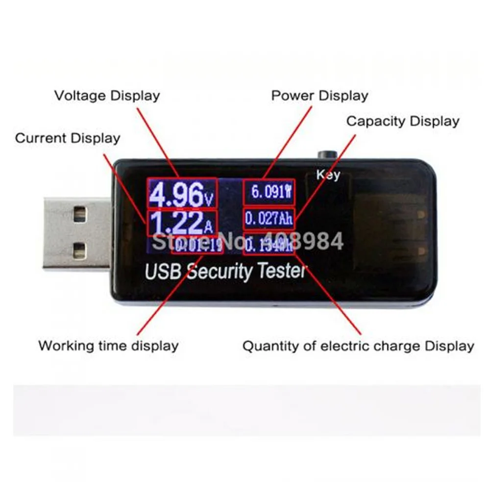 USB Voltage Meters Current Voltage Capacity Battery Tester Volt Current Voltage Doctor Charger Capacity Tester Meter Power Bank