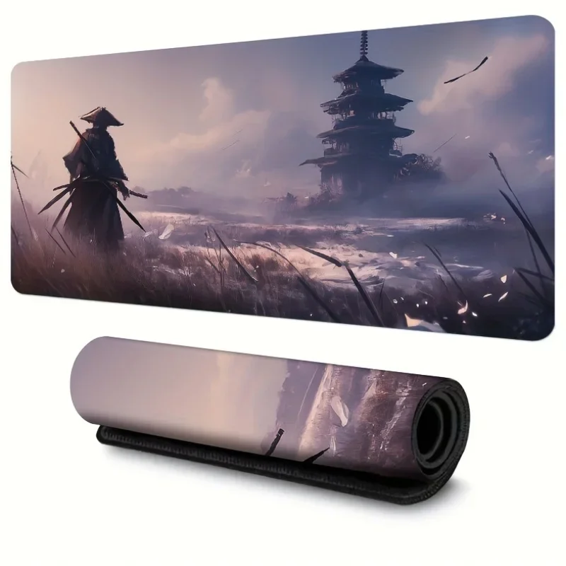 

Large Mouse Pad Japanese Samurai Pagoda Gaming with Non-Slip Rubber Precision Control High Accuracy Durable Desk Mat for Gamers