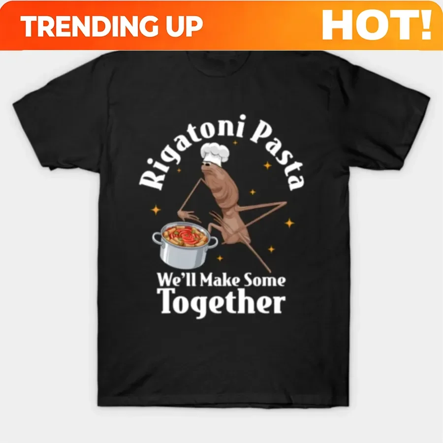 Customization Marcus The Worm Rigatoni Pasta T-shirt For Men Women 100% Cotton T Shirts Short Sleeve Tops 1119-3