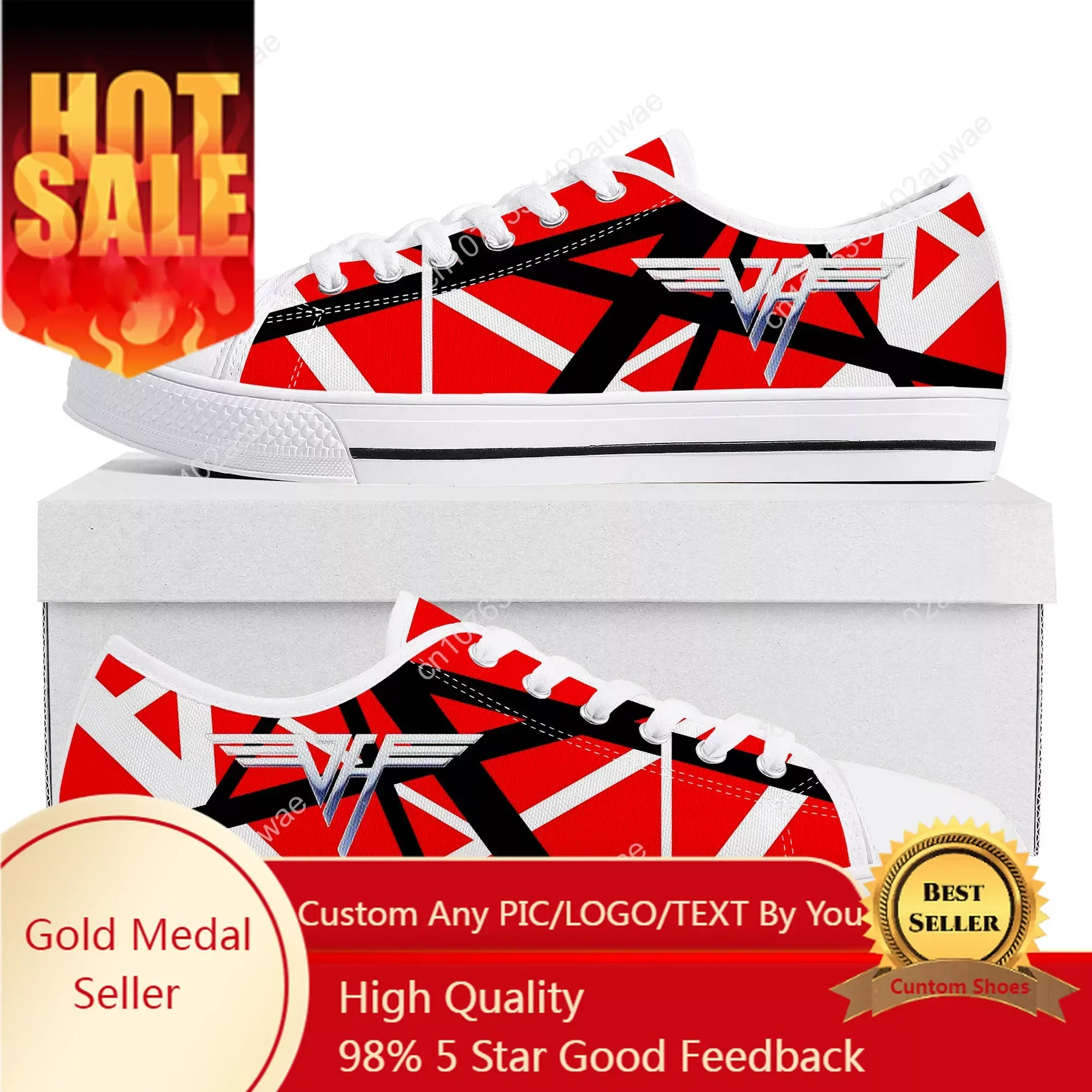 

Van Evh 5150 Stripes Halen Low Top High Quality Sneakers Mens Women Teenager Canvas Sneaker 1984 Casual Couple Shoes Custom Shoe