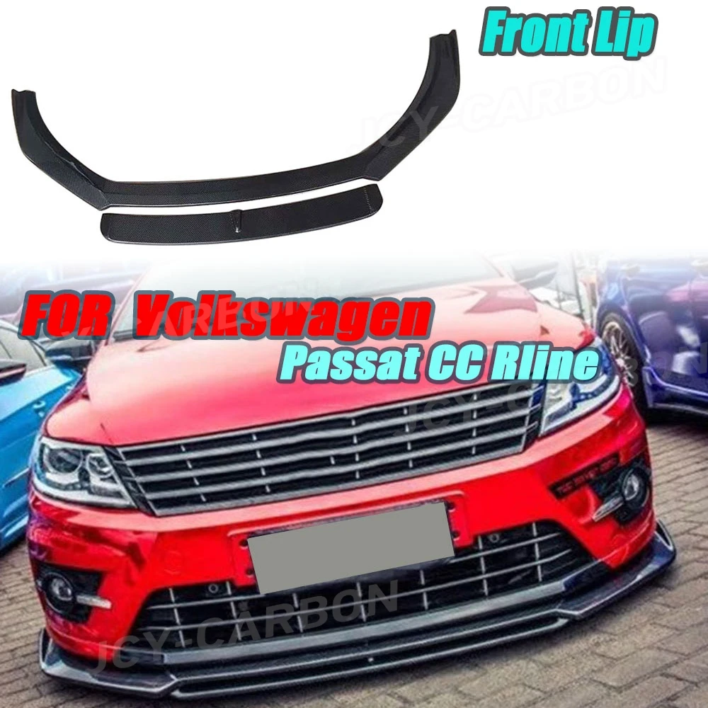 

Передний бампер из углеродного волокна для гонок, спойлер, сплиттер, комплект кузова для Volkswagen Passat CC Rline 2013-2017 E Style, автомобильные обвесы