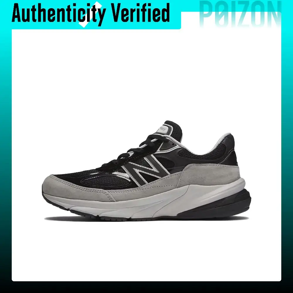 New Balance NB 990 V6 Running Shoes Men's Low-top Black Gray Color U990JC6