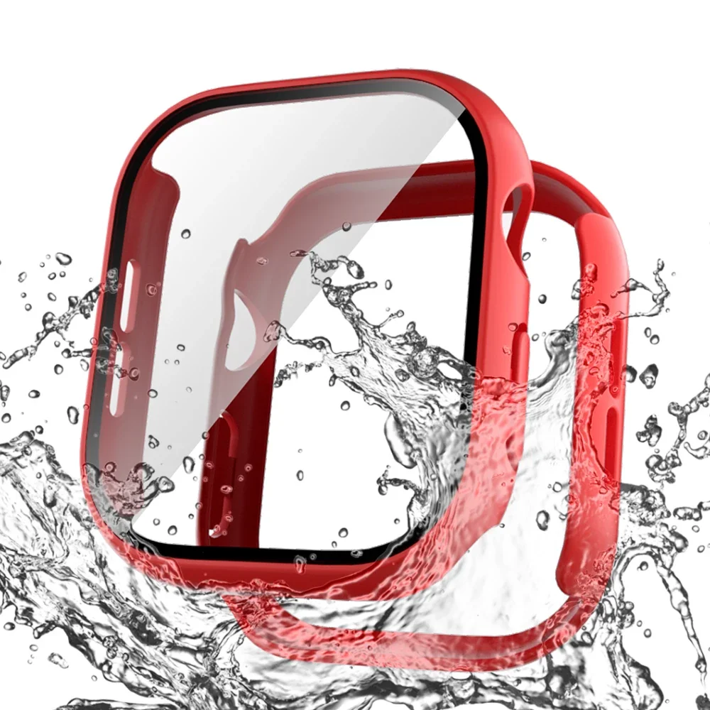 حافظة صلبة لساعة أبل ، زجاج مقسى ، شاشة مقلوبة ، تغطية كاملة ، واقي ، كمبيوتر شخصي ، ملحقات ساعة ذكية ، سلسلة 10 ، 42: 46