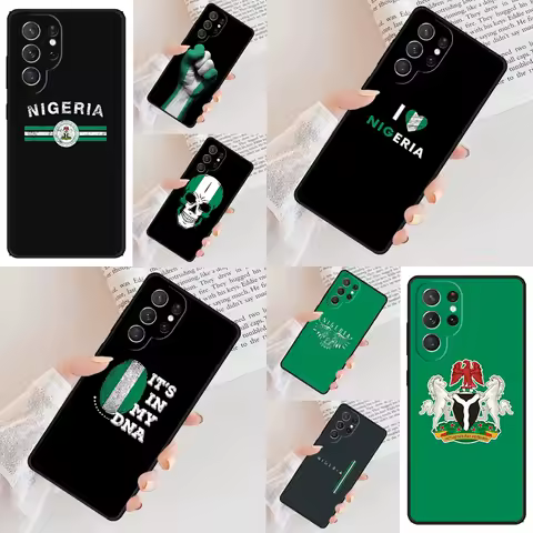 Nigeria Flag Phone Case For Samsung Galaxy S24 S23 S22 S21 Ultra S10 Note 10 Pro S20 Plus FE S9 S8 Cover