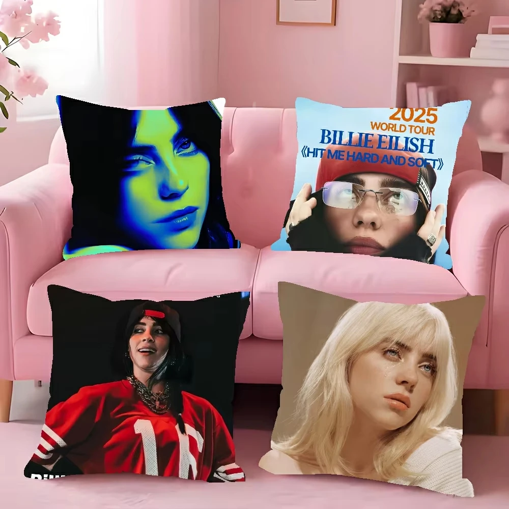 

Singer B-Billie-Girl E-eilish Pillow Case Cover Square Sofa with Pillow Case for Home Use