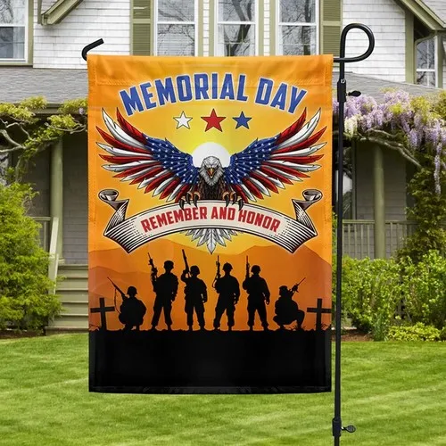US Veterans Eagle Memorial Day Remember and Honor Flag Graden Flag UUI GGX